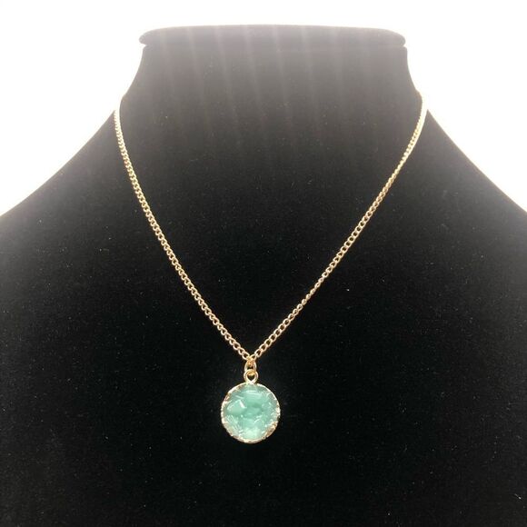 Necklace Set of 3, Gold & Silver tone Druzy stone - Picture 2 of 7